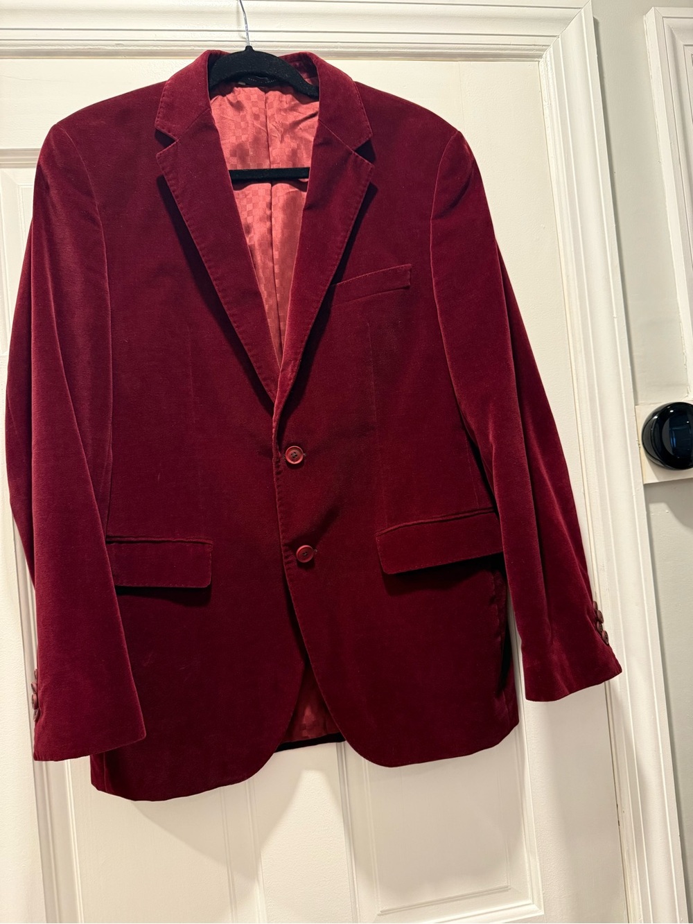 Hugo Boss Mens Burgundy Velvet Sport Coat 38R